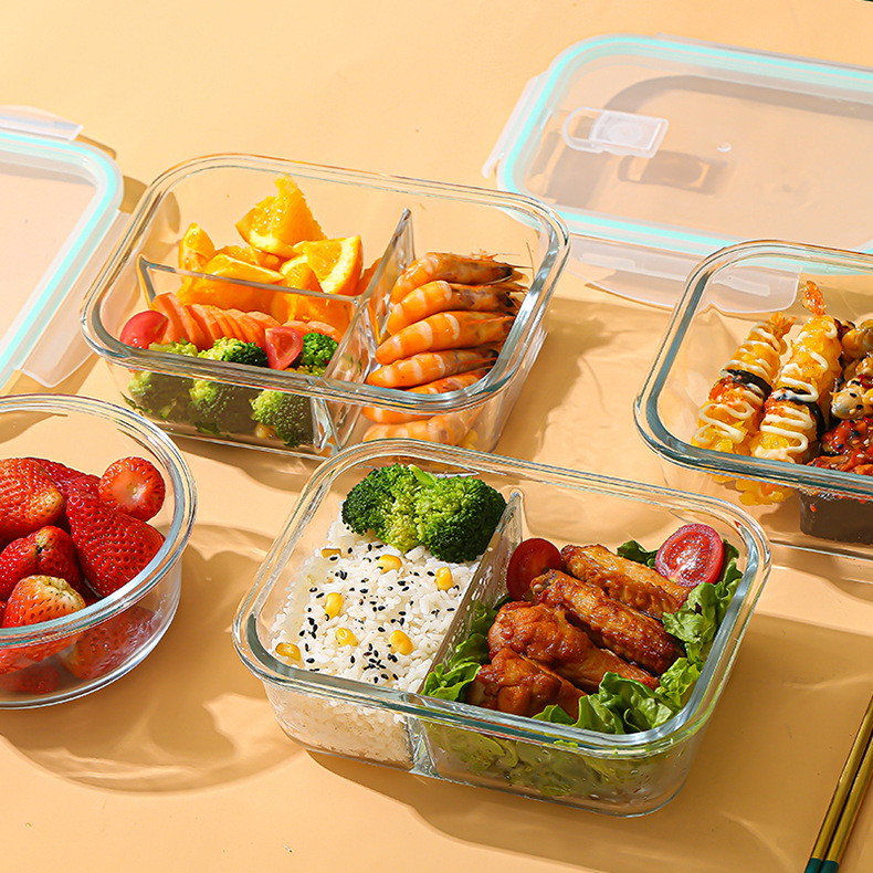Meal Prep Box - Glass Fresh-Keeping Box high Borosilicate Heat-Resistant
