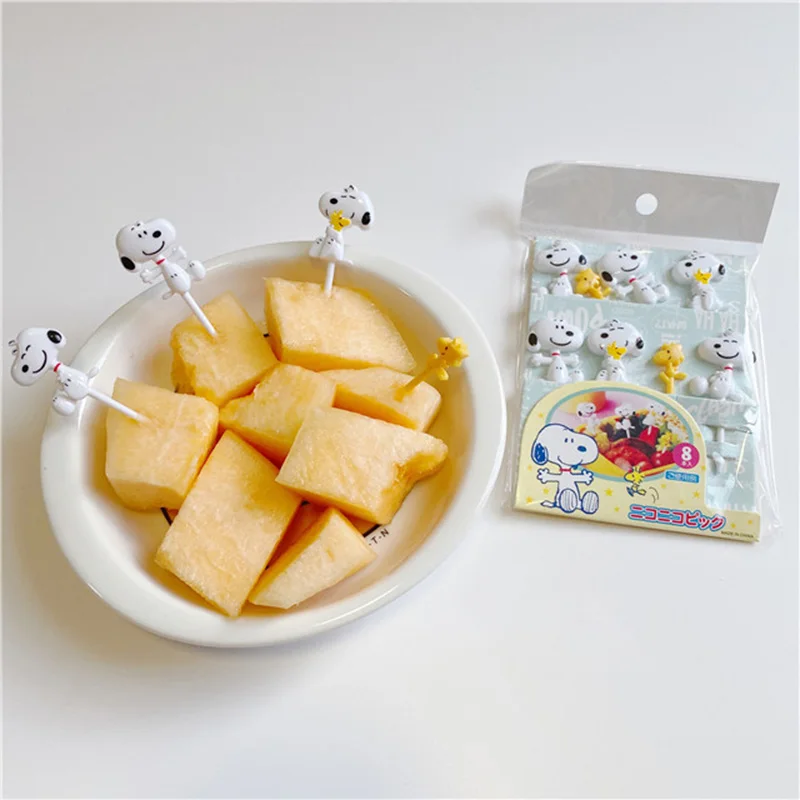 Meal Prep Box - Snoopy cartoon bento fruit fork reusable