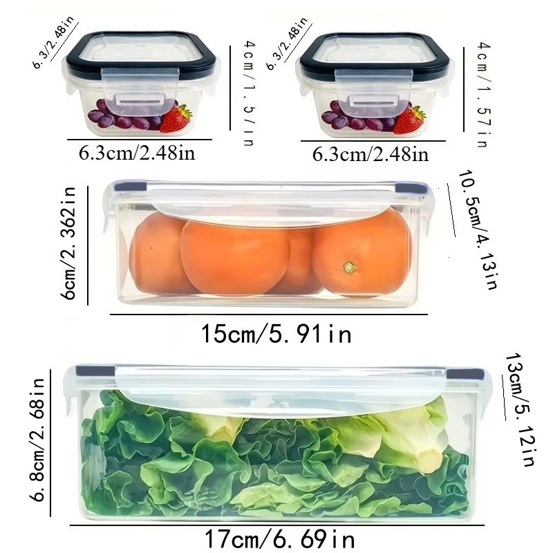 8Pcs Set Includes 4 Containers - đánh giá và giá Meal Prep Box
