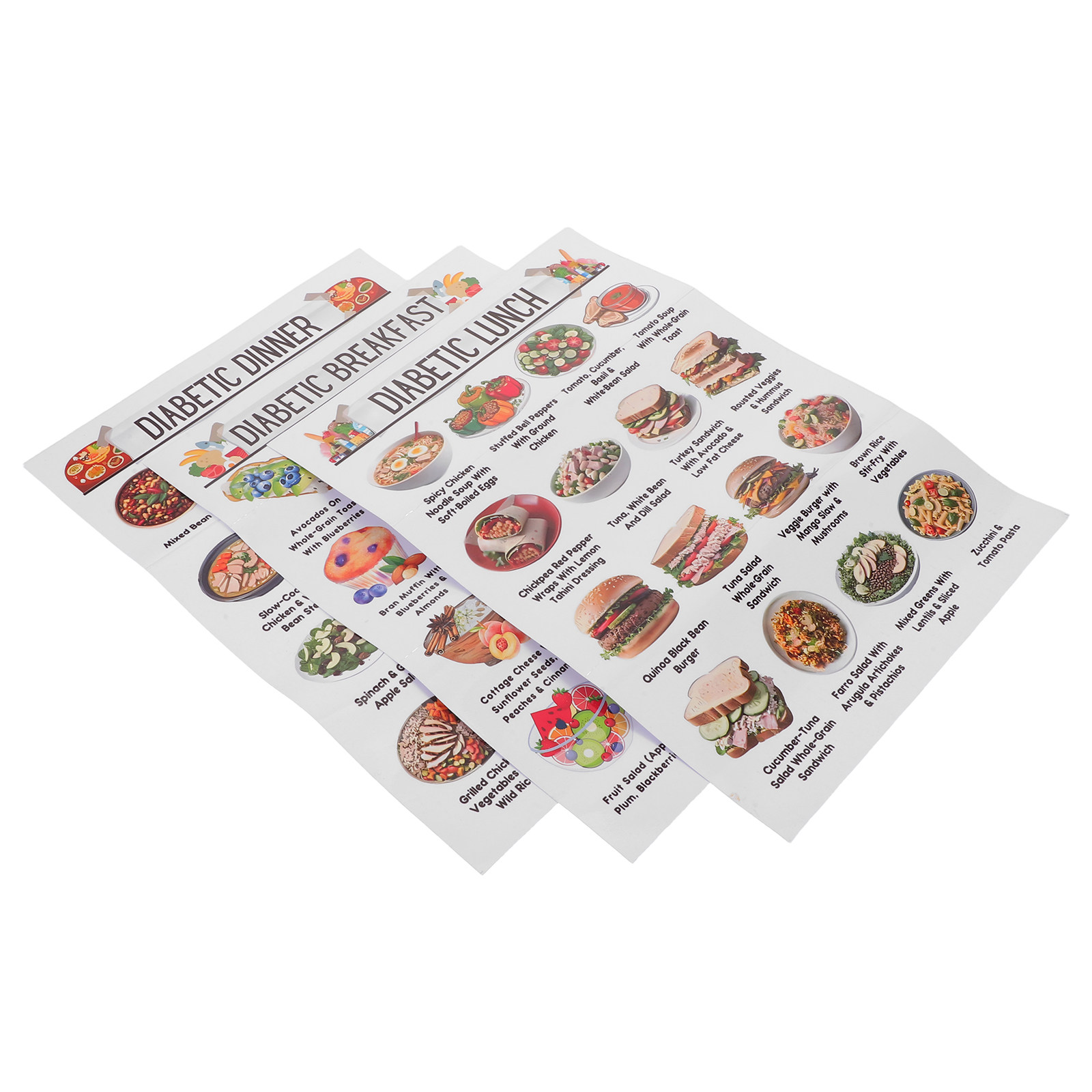 3Pcs Diabetic Grocery Chart Pr - đánh giá và giá Meal Prep Diet