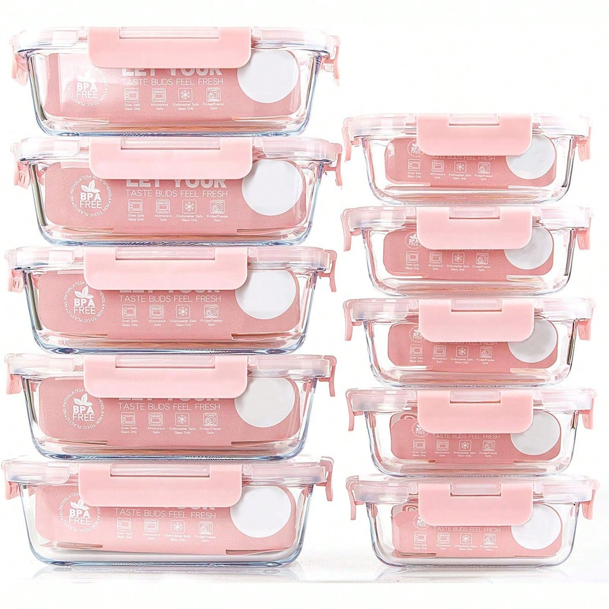10 Pack Glass Meal Prep Contai - đánh giá và giá Meal Prep Box