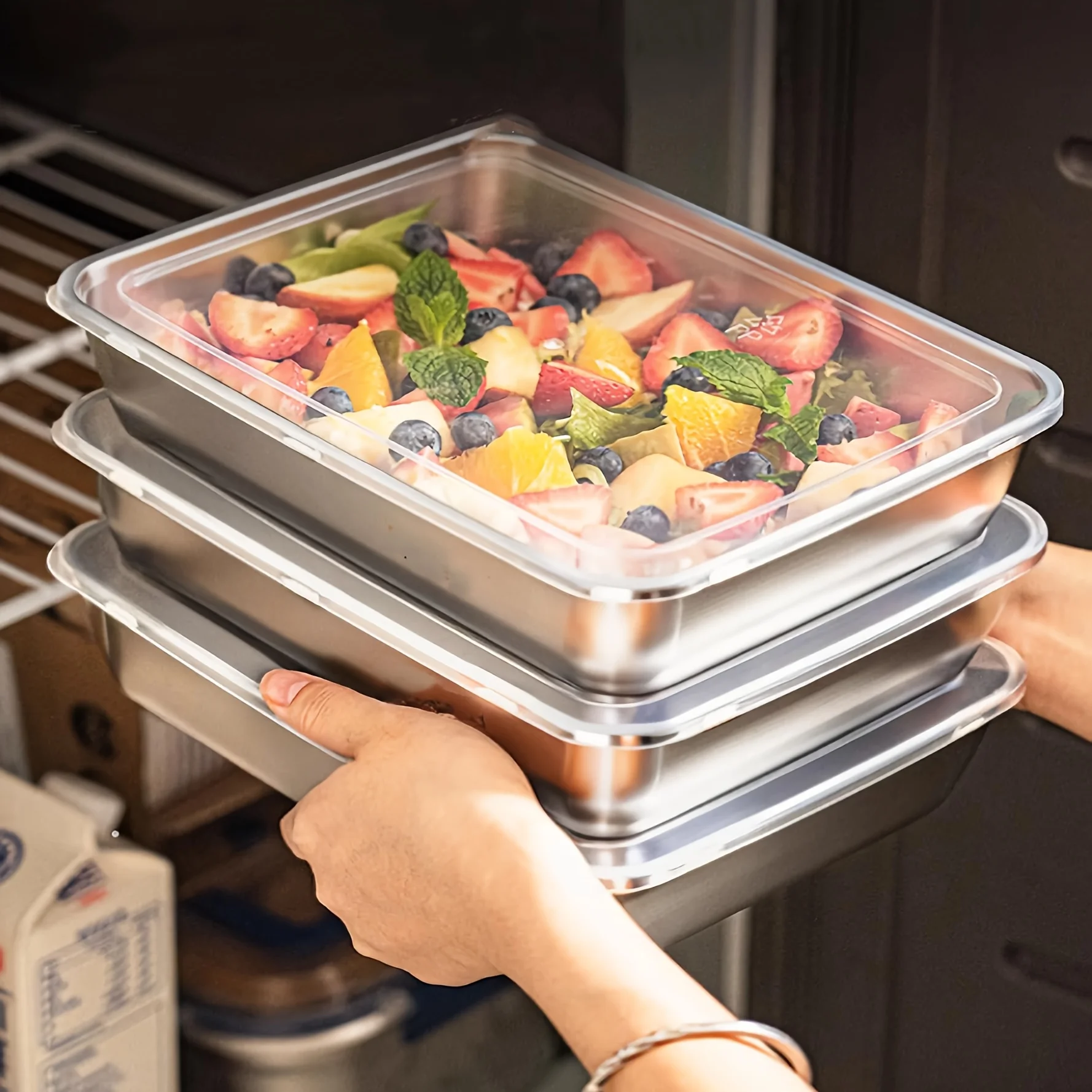 3pcs Stainless Steel Food Cont - đánh giá và giá Meal Prep Box