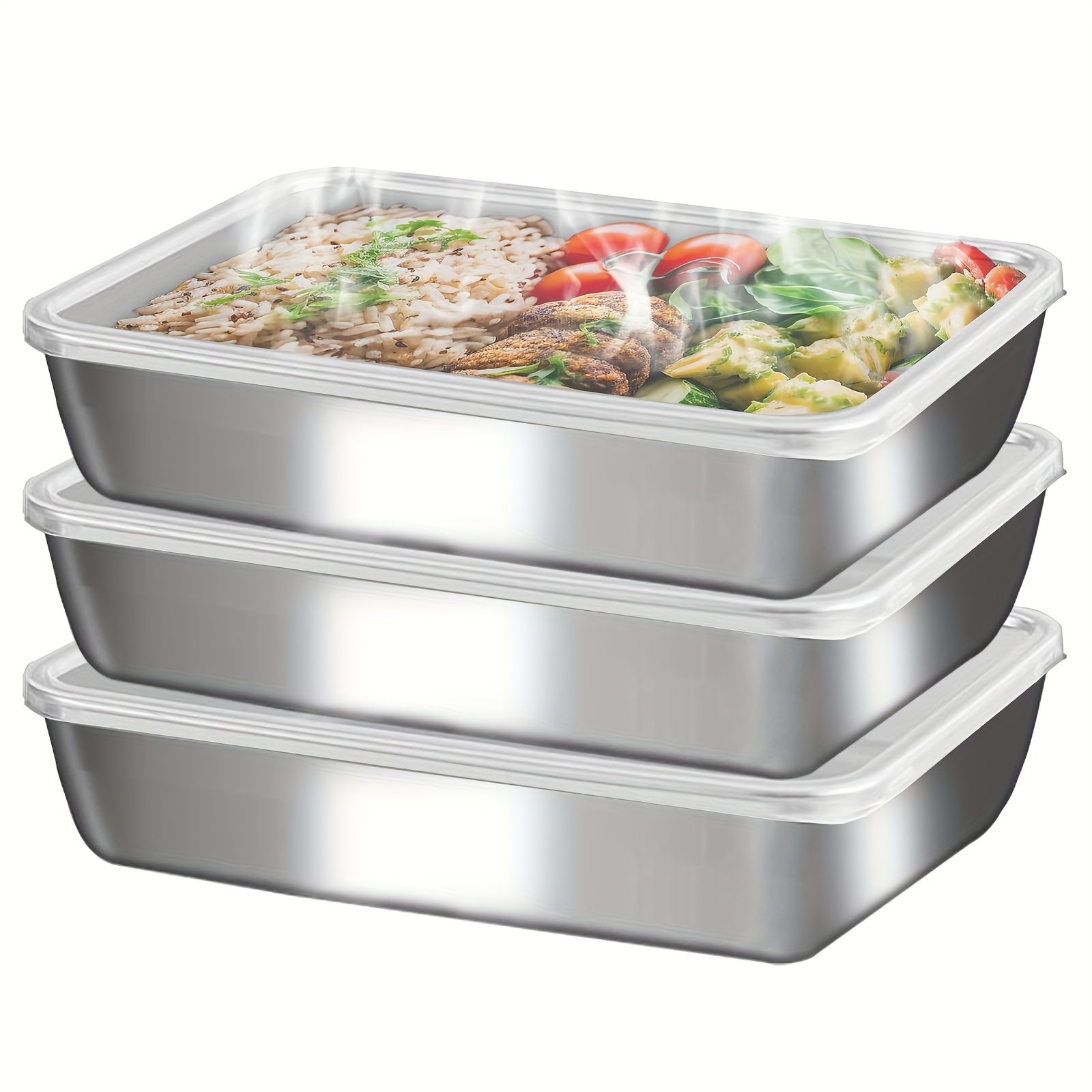 3pcs Stainless Steel Food Cont - đánh giá và giá Meal Prep Box