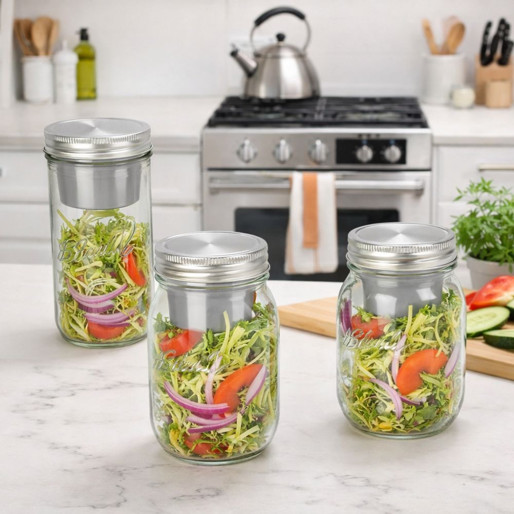 16/24 Oz Salad Glass Jars Wide - đánh giá và giá Meal Prep Weekly
