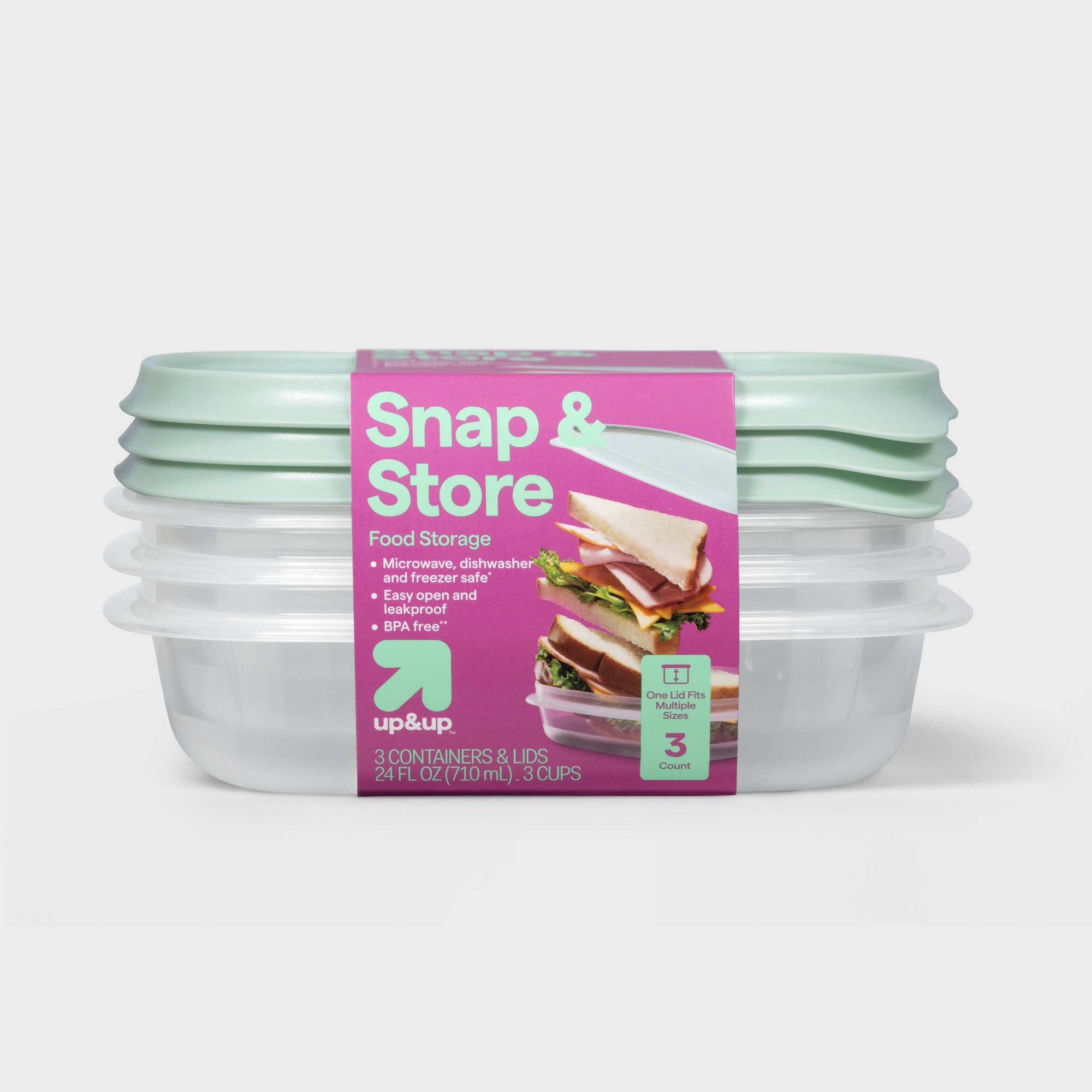 3ct Square Food Storage Contai - đánh giá và giá Meal Prep Box