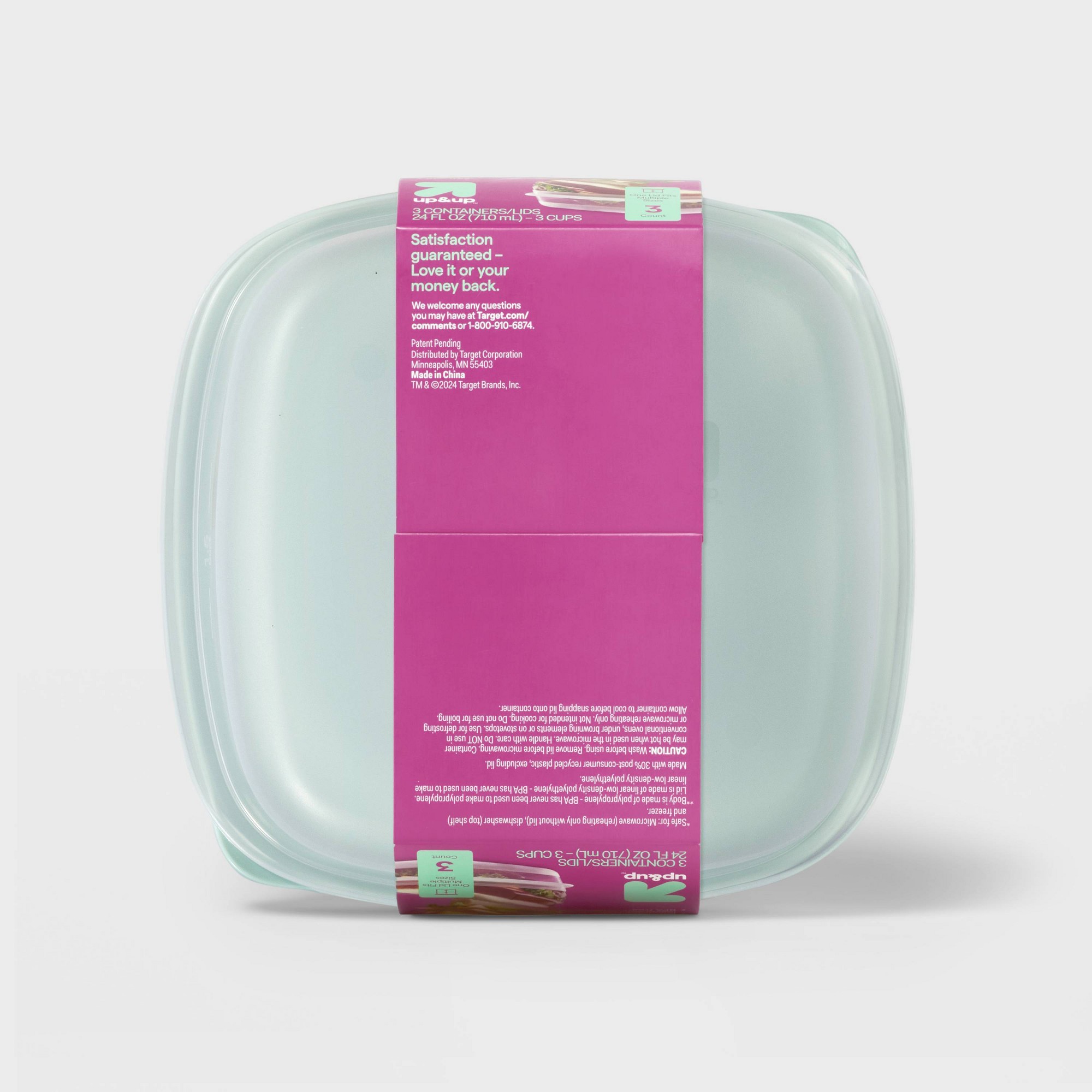 3ct Square Food Storage Contai - đánh giá và giá Meal Prep Box