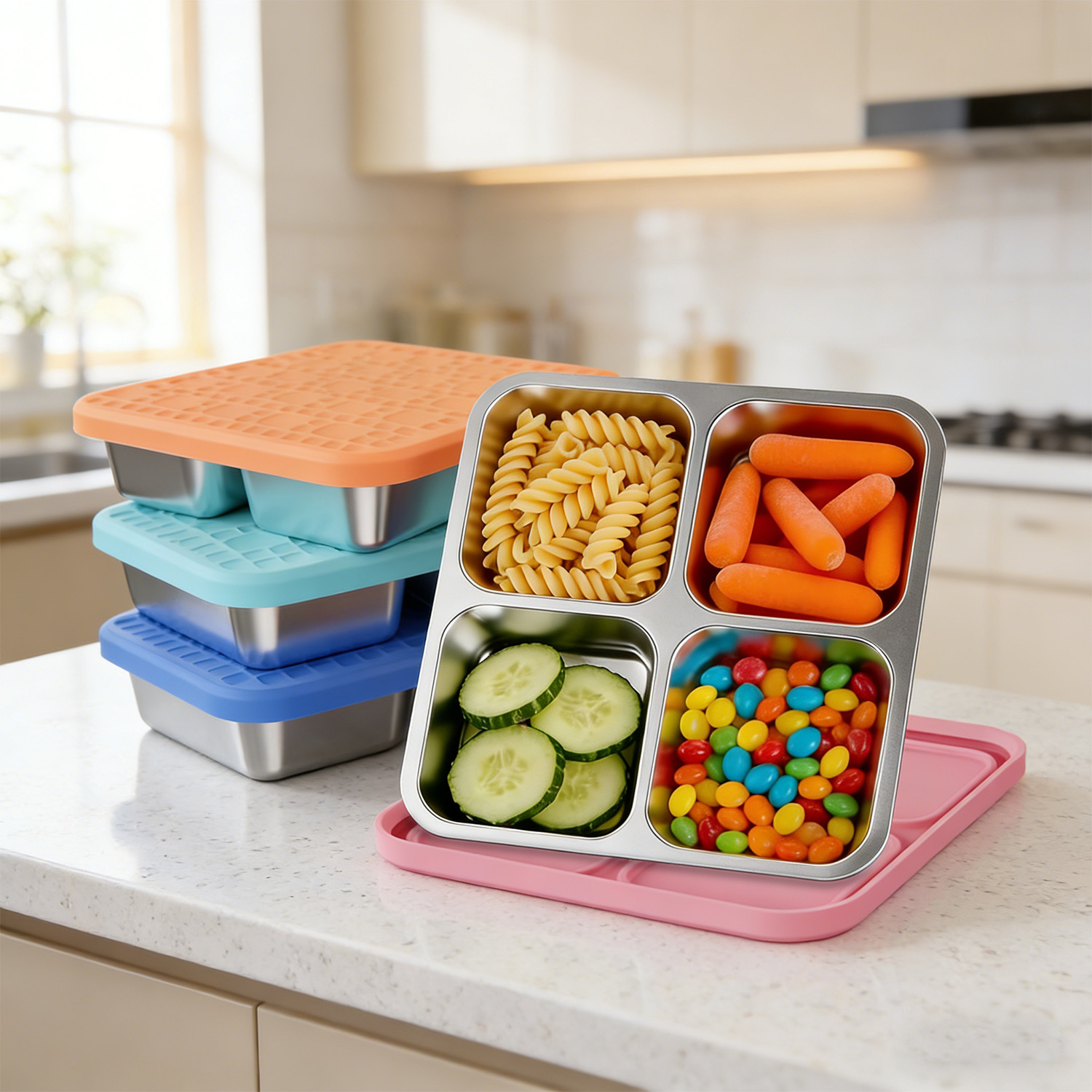 304 Stainless Steel Divided Lu - đánh giá và giá Meal Prep Box