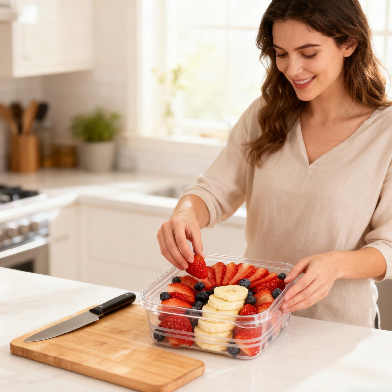 Refrigerator Storage Clear Air - đánh giá và giá Meal Prep Organizer